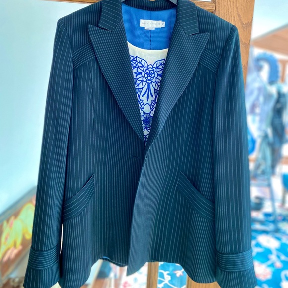 GARFIELD & MARKS for NORDSTROM | Black and blue pinstripe suit - Picture 2 of 10